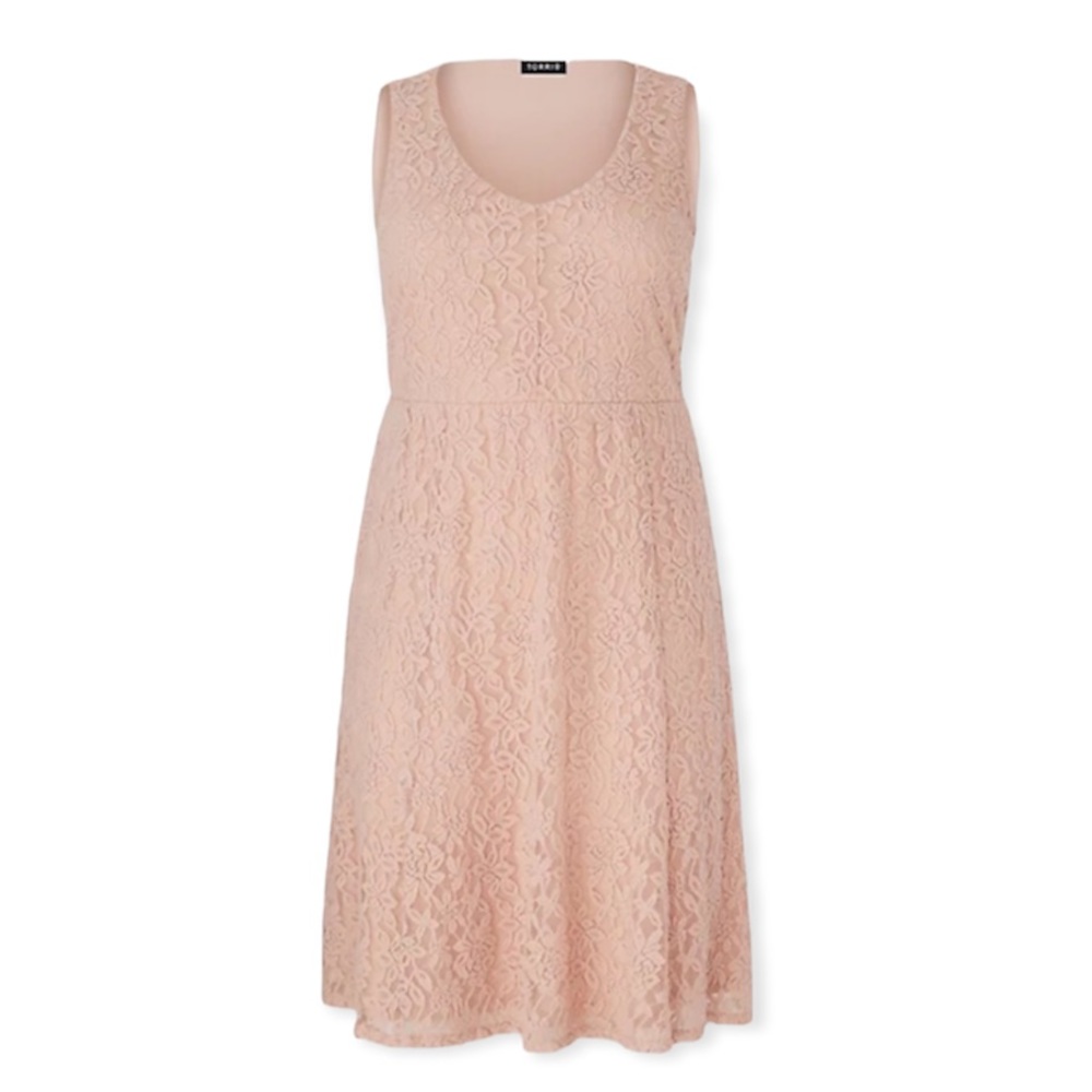 NWT Pale Pink Lace Dress Torrid 00